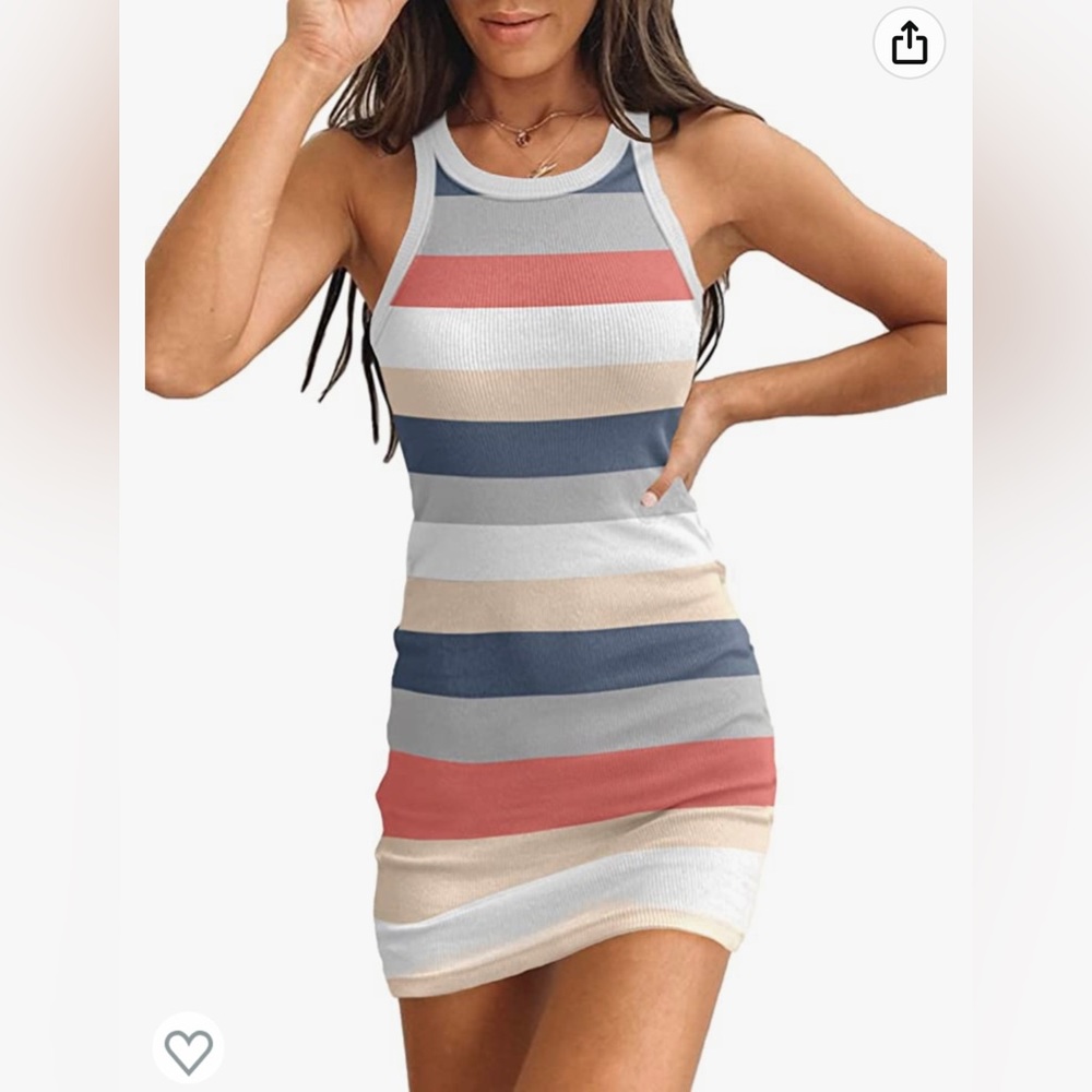 Causal striped summer dress